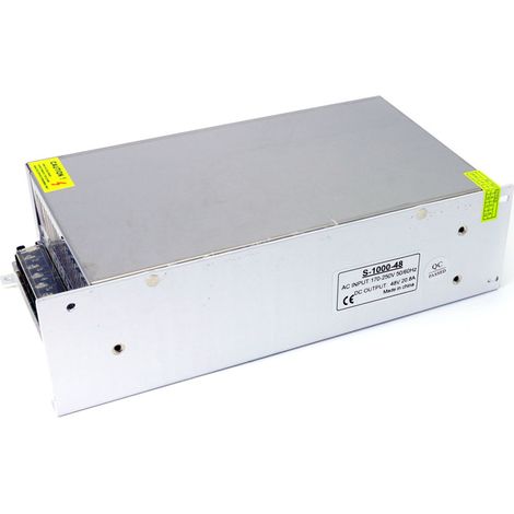 Transformateur de tension AC 100-240 V à DC 48 V 20,8 Ah 1000 W, adaptateur d'alimentation à découpage régulé, convertisseur pour bandes lumineuses, appareil photo, ordinateur, projet radio (1/5)
