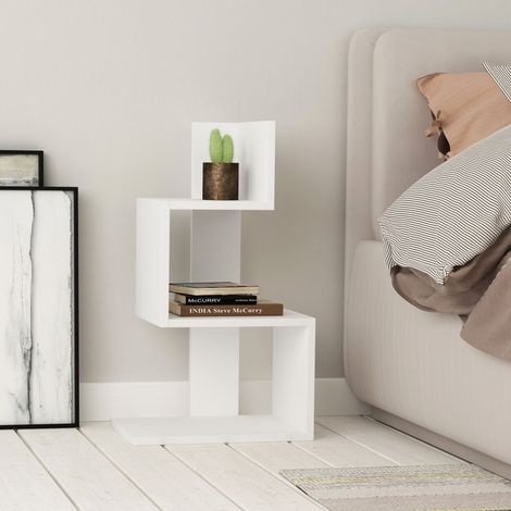 Decortie Rosie Modern Beistelltisch Weiß Mehrzweck mit Kreativität H 72cm