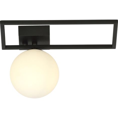 Plafonnier métal Emibig IMAGO noir/opal 1xE14 dimmable (1/5)