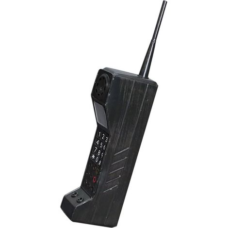 Modèle De Téléphone Portable Vintage Brique Rétro En Fer Noir Décoration Intérieure Bureau Scène Années 80-90 Accessoire Photo Décoratif Ancienne Ambiance Rétro (1/5)