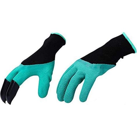 Gants de jardinage, gants de jardinage en plastique ABS imperméables et résistants à l'usure, avec griffes pour creuser et planter (1 paire) (1/5)