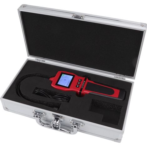 Rilevatore di perdite di gas refrigerante, rilevatore di gas ricaricabile tramite USB da 5 V, tester portatile per perdite di carburante Freon con sensore flessibile e display a LED, rosso (1/5)