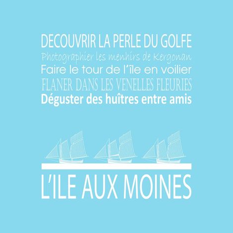 Tableau sur toile île aux moines glacier 30x30 cm - Impression sur Toile Murale Décorative - Image imprimée en HD sur Toile - Toile sur Châssis en Bois FSC - Fabriqué en France (1/4)