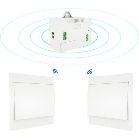 1 Kit Interrupteur sans fil, auto-alimenté 433Mhz, récepteur RF, installation adhésive, pour maison bureau hôtel