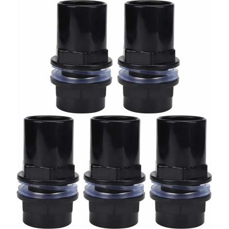 Aquarium Water Pipe Connector PVC Joint Straight Tube Connector Fish Tank Accessories Aquarium Fish Tank 5 Pieces (32mm) (1/5)