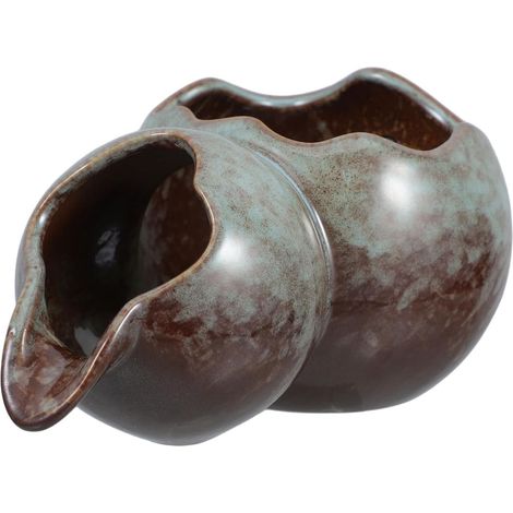 Élégante fontaine de rechange pour petits étangs de jardin, intérieur et extérieur, accessoire avec bec en forme de U et pot en céramique hydroponique (1/5)