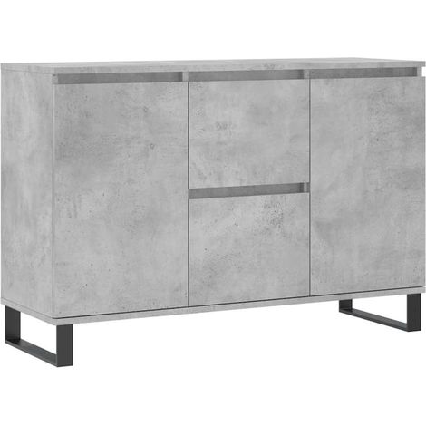Sideboard Concrete Grey 101.5x35x70 cm Engineered Wood vidaXL (1/5)