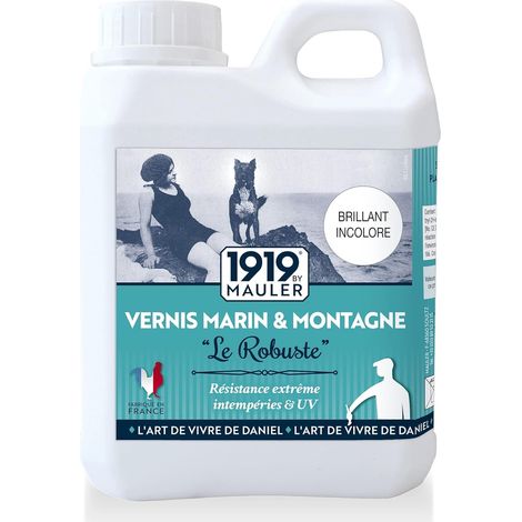 Vernis Bois Extérieur Antitache UV Le Robuste Brillant Incolore 5L (1/5)