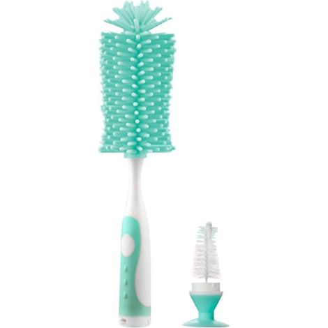 2-in-1 Silikon-Flaschenbürste, Babyflaschenreiniger, Saugerbürste, abnehmbare Bürste, stehendes Bürstenset (1/5)
