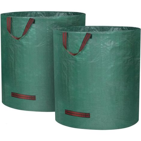 Sacs de jardin robustes - Lot de 2 272 L - Verts - Imperméables et pliables (1/4)
