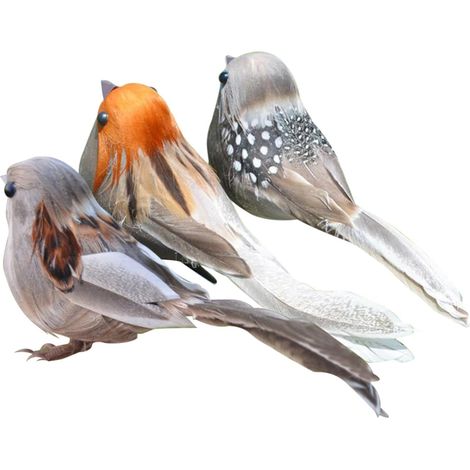 Deko Vögel für Garten und Fenster mit Federn und Schaumstoff