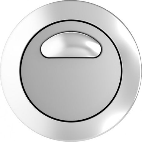 Plaque de commande Siamp Optima 49 double poussoir chrome satiné (1/2)