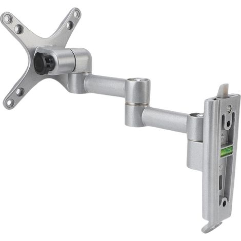 Bras de support mural pour téléviseur grand écran, en alliage d'aluminium, grande capacité de charge, 30 pouces, L04, gris argenté (1/5)