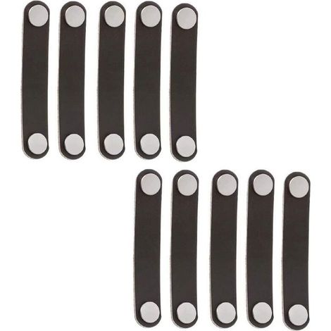 Lot de 10 poignées de porte de tiroir rétro en cuir noir de 96 mm pour armoire, porte-documents, valise, cave à vin, boîte en bois, coffret cadeau, boîte à chaussures, accessoires de meubles.