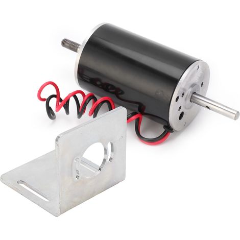80W Hochgeschwindigkeits-Gleichstrommotor Micro CW CCW Dual-Ausgangswellen-Drehzahlregelung 12V XD60D9412Y50S (mit Halterung) (1/5)
