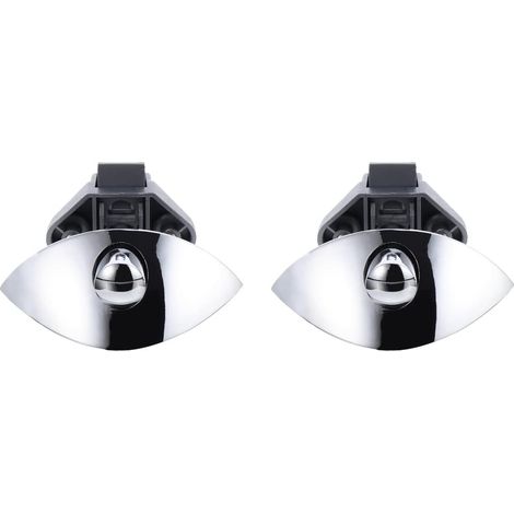 Ensemble de 2 verrous à bouton, poussoir pour serrures demi, lune (1/5)