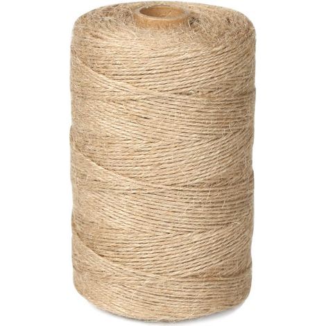Corda di iuta naturale 2 mm x 200 m, ideale per giardinaggio, progetti fai da te e tiragraffi manuali per gatti. (1/5)