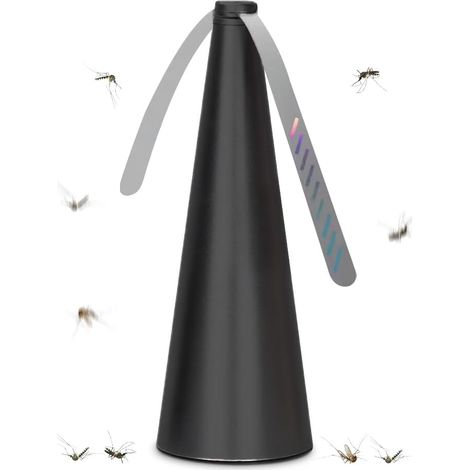 Ventilateur Anti-Mouche, Ventilateur Anti-moustiques Silencieux Portable Repellent Moustique Fan Fly Fan pour Maison Diner, Pique-Nique et Barbecue (Noir) (1/5)