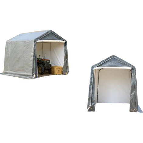 Carport Lagerhaus, Hochdichtes Polyethylen, 3m x 1,8m x 2m, 5,4 Quadratmeter Lagerfläche, Verzinkter Stahlrahmen, Wasserdicht und UV-beständig (1/5)