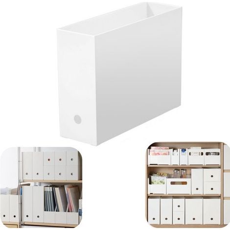 Bac de rangement pour documents 32 x 24 cm - boîte solide pour livres et magazines (1/5)