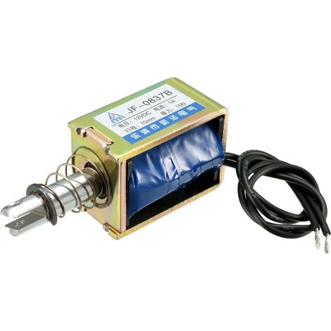 sourcing map DC 12V 1A 12W 15N 10mm Aimant de mouvement linéaire électroaimant (1/4)