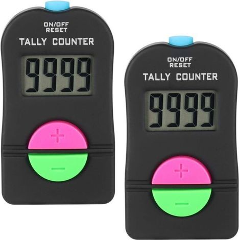 Compteur numérique manuel pour golf – 2 pièces, addition/soustraction, avec cordon (1/4)