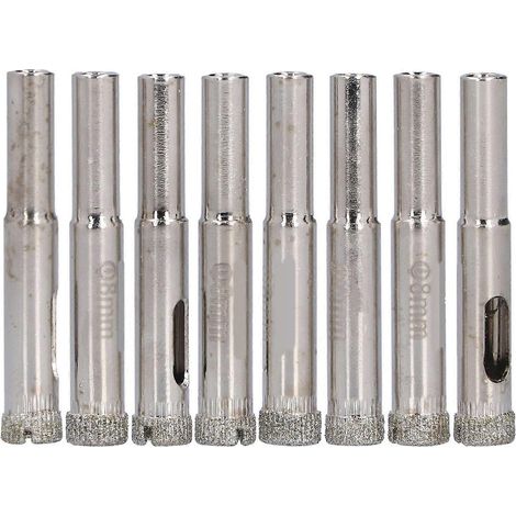 8-teiliges Strass-Lochsägen-Set aus robustem, langlebigem legiertem Stahl – verschleißfest, zeitsparend und effizient – zum Öffnen von Glaslöchern