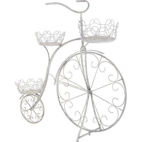 Soporte macetero de metal para 3 macetas gris 102.24x38.1x102.87h cm (1/5)