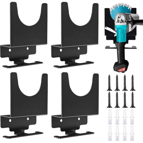 Support mural pour meuleuse d'angle , lot de 4 : support mural pour meuleuse d'angle, organiseur pour meuleuses, accessoires pour meuleuses d'angle pour fraiseuses, garage et lieu de travail (1/2)