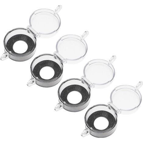 Lot de 4 capuchons de protection pour bouton d'arrêt d'urgence, capuchons anti-poussière et capuchons pour bouton de signalisation (couleur transparente)-5X5X3CM-Transparent color (1/4)