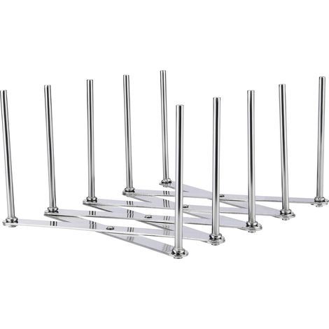 support de couvercle réglable avec 4 niches réglables Support de couvercles, porte assiettes, porte côtes, en acier inoxydable, support pour couvercle (1/5)