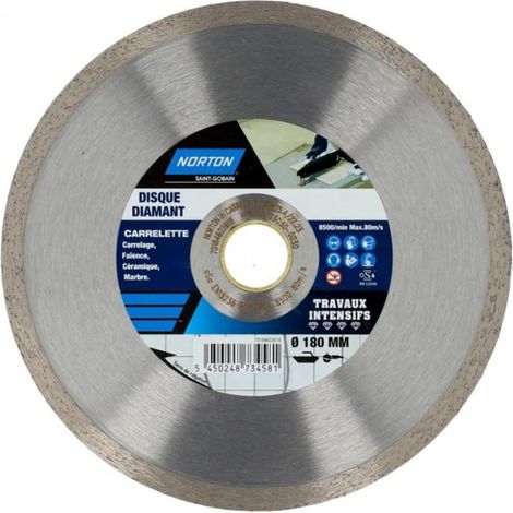 Disco de diamante macizo intensivo para azulejos NORTON, Diam.180 mm Norton (1/5)