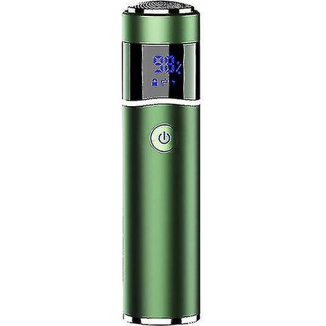 Tragbarer Elektrorasierer für Herren, wasserdicht (IPX7), für trockene und nasse Haut geeignet, wiederaufladbar, Schnellladefunktion – Grün