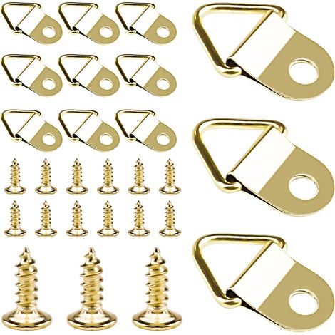 100 Pièces Accroche Tableau, Attache Cadre pour Tableaux, Doré (1/5)