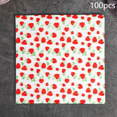 100 feuilles de papier sulfurisé pour caissettes à sandwich, 7 couleurs (1/5)