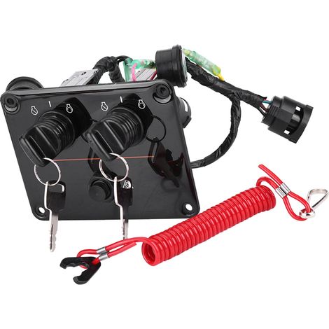 Panneau de commande à double clé pour moteurs hors-bord Yamaha 6K1-82570-08-00 (1/5)
