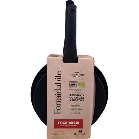 Set 2 padelle antiaderenti induzione Moneta 24-28 cm