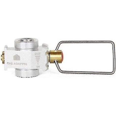 Adaptateur de conversion de gaz Gas Saver Plus pour réservoir plat, avec valve de conversion pour camping (1/4)