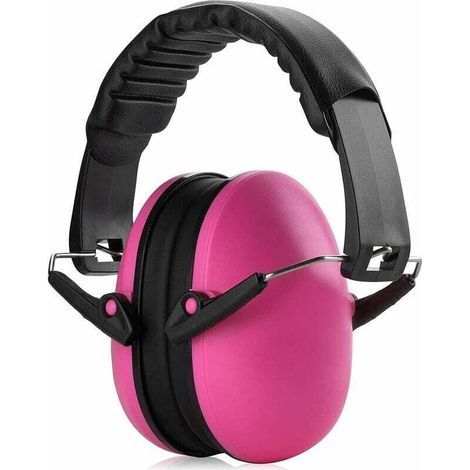 Casque antibruit rose - Protection auditive et réduction du bruit, convient aux enfants et aux adultes pour le tir sportif, la chasse, le travail du bois et la tonte de pelouse.