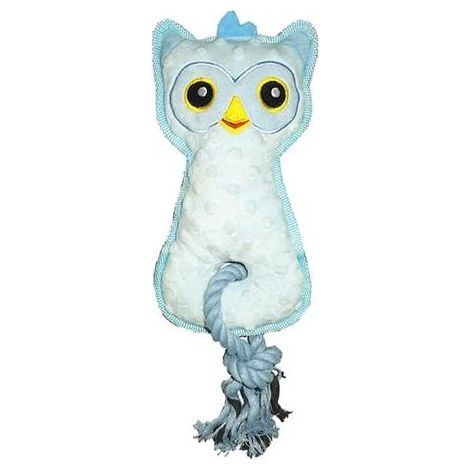 Chouette en peluche avec une corde