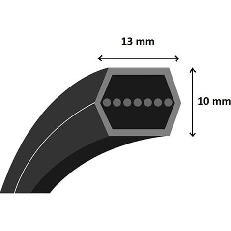 Courroie pour moteur thermique AA89 – Longueur 2347mm – Compatible tracteurs P155 TE, SR135, BSA, Mastercut 92/155, Krosser 92/13.5T