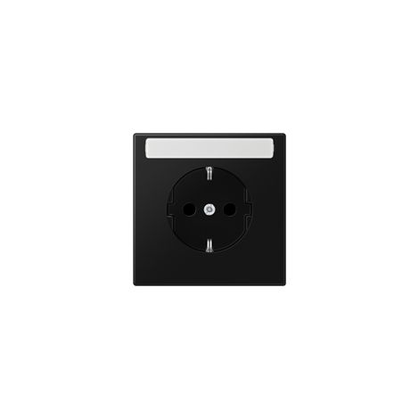 Jung Presa SCHUKO®, 16 A 250 V , con campo di scrittura, SAFETY+, Duroplast verniciato, Serie LS, nero grafite opaco LS 1520 KINA SWM