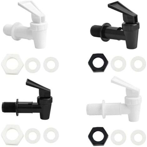 Lot de 4 robinets en plastique pour distributeur de boissons, robinet de remplacement pour fût de bière et fontaine à jus