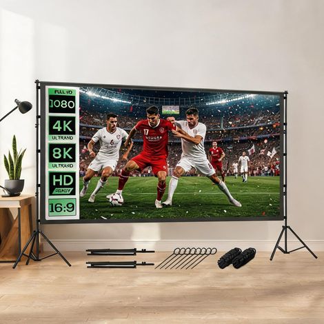 Écran de projection sur trépied 120 pouces 16:9 4K 8K portable (1/5)