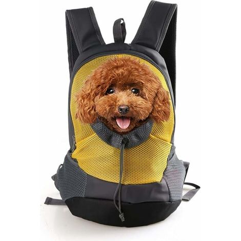 Sacs à Dos de Transport pour Chiens Petit Transporteur pour Chiot Sacs à Dos pour Animaux de Compagnie de Voyage, 403527CM, Jaune