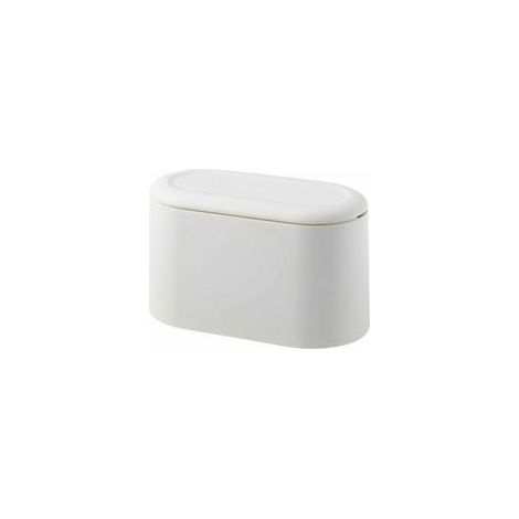 Mini poubelle de table blanche avec couvercle anti-odeur, pour cuisine, salle de bain, bureau – (1/5)