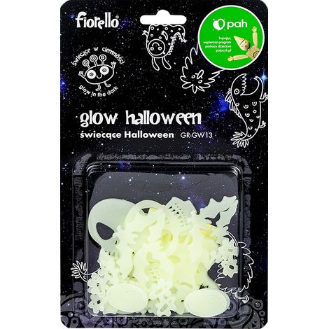 Fluoreszierende Halloween-Dekorationen, Mix aus 18 Teilen, Fiorello GR-GW13