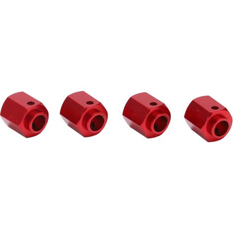 Adaptateur de moyeu hexagonal pour roue RC Traxxas 1/10 (rouge, 12 mm) (1/5)
