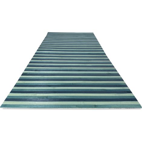 TAPPETO cucina WOODY © IN legno BAMBOO BLU VERDE MARE SFUMATO tutte le misure Cm. 50/55x320 (1/5)