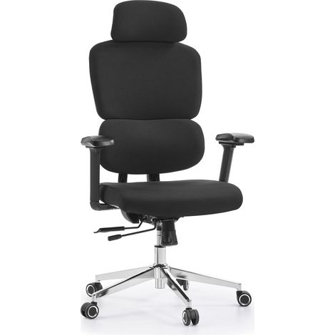 Bürostuhl / Drehstuhl ERGOMY F2 Stoff schwarz hjh OFFICE (1/5)